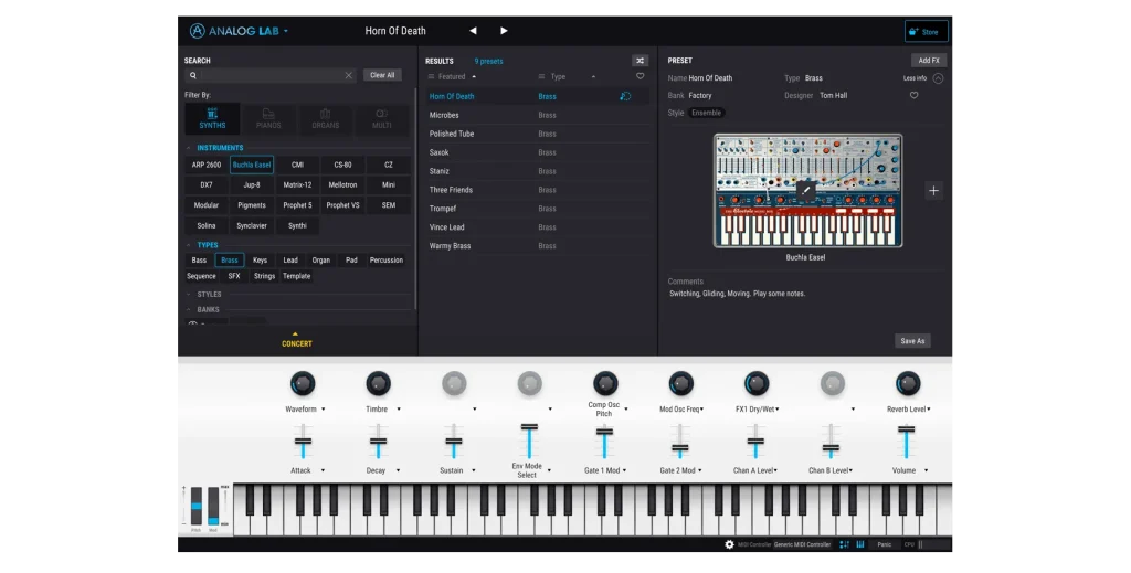 Arturia – Analog Lab 4.0.3.2918 STANDALONE, VSTi, VSTi3, AAX x64 – VST Torrent